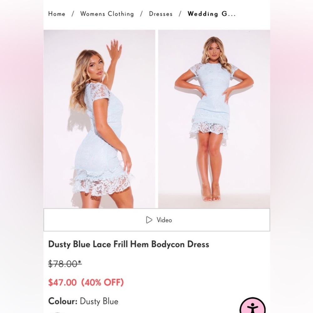 Dusty blue dress